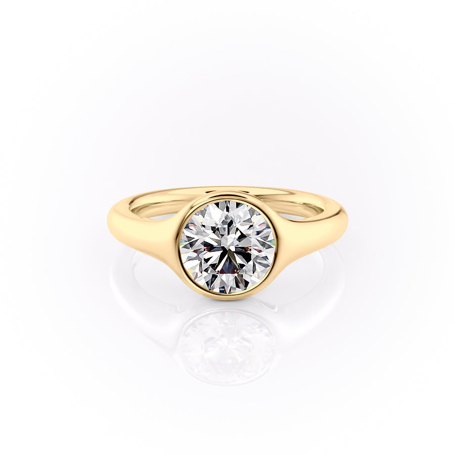 The Sienna Set With A Round Lab Diamond-L'Amour Brilliance #material_gold