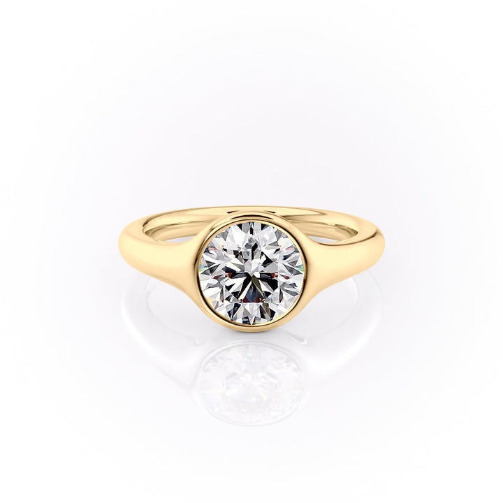 The Sienna Set With A Round Lab Diamond-L'Amour Brilliance #material_gold