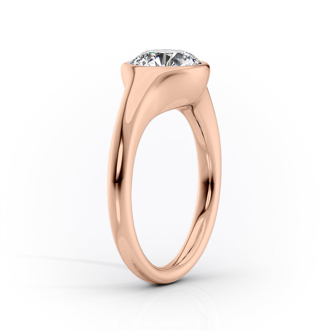 The Sienna Set With An Emerald Lab Diamond#material_rose