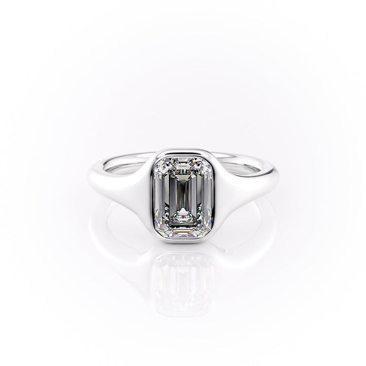 The Sienna Set With An Emerald Lab Diamond-L'Amour Brilliance #material_white