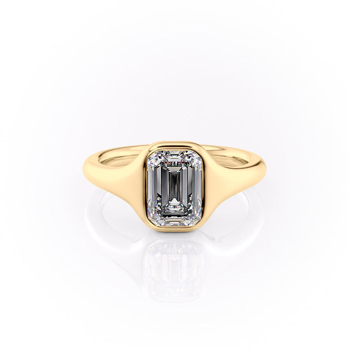 The Sienna Set With An Emerald Lab Diamond-L'Amour Brilliance #material_gold