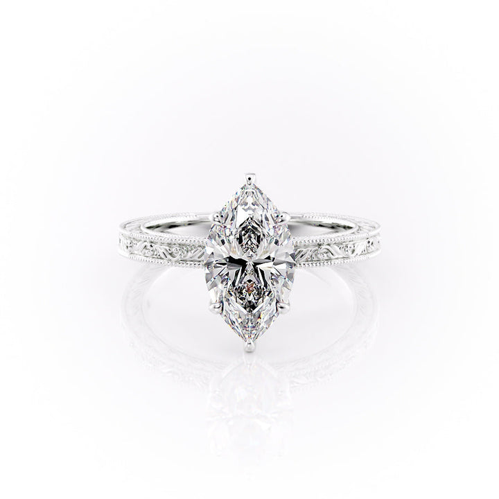 The Skye Set With A Marquise Lab Diamond-L'Amour Brilliance #material_white