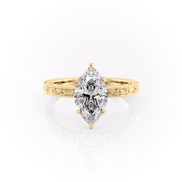 The Skye Set With A Marquise Lab Diamond-L'Amour Brilliance #material_gold