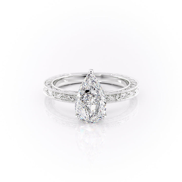 The Skye Set With A Pear Lab Diamond-L'Amour Brilliance #material_white