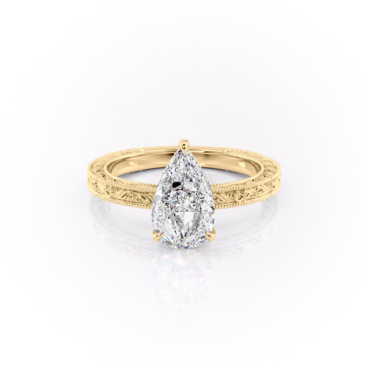 The Skye Set With A Pear Lab Diamond-L'Amour Brilliance #material_gold