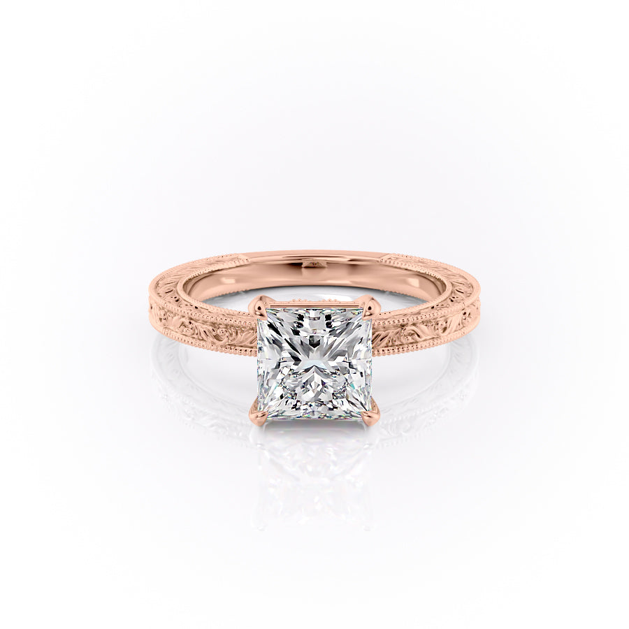 The Skye Set With A Princess Lab Diamond-L'Amour Brilliance #material_rose