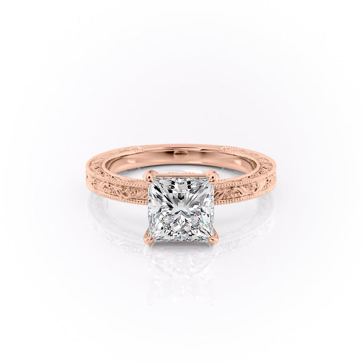 The Skye Set With A Princess Lab Diamond-L'Amour Brilliance #material_rose