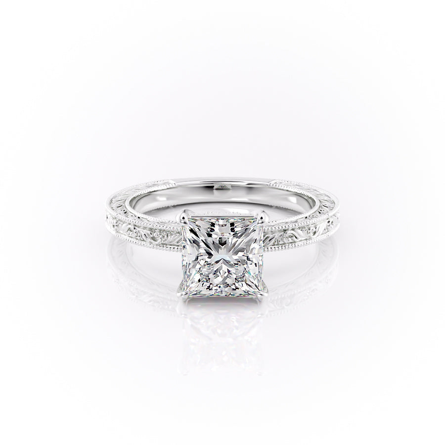 The Skye Set With A Princess Lab Diamond-L'Amour Brilliance #material_white