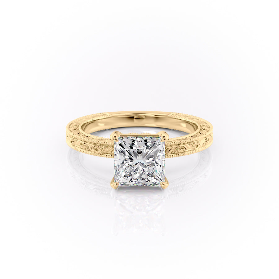 The Skye Set With A Princess Lab Diamond-L'Amour Brilliance #material_gold
