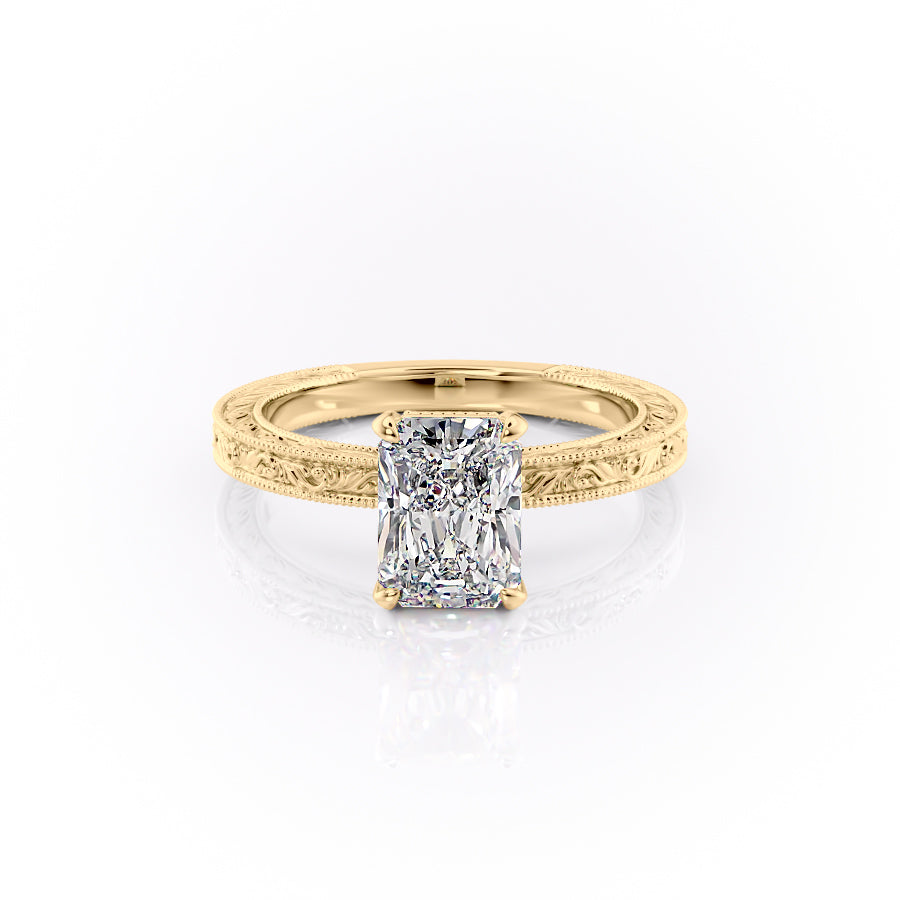 The Skye Set With A Radiant Lab Diamond-L'Amour Brilliance #material_gold