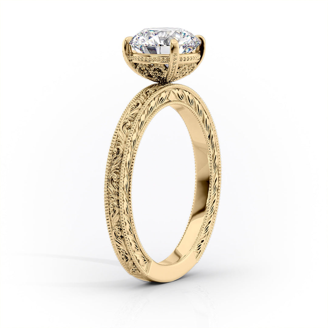 The Skye Set With A Radiant Lab Diamond#material_gold