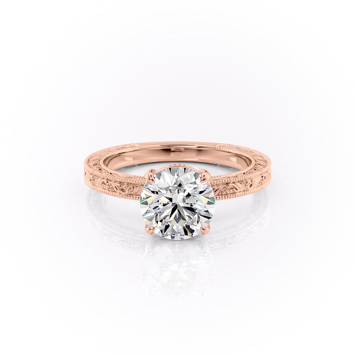 The Skye Set With A Round Lab Diamond-L'Amour Brilliance #material_rose