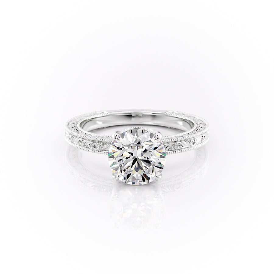 The Skye Set With A Round Lab Diamond-L'Amour Brilliance #material_white