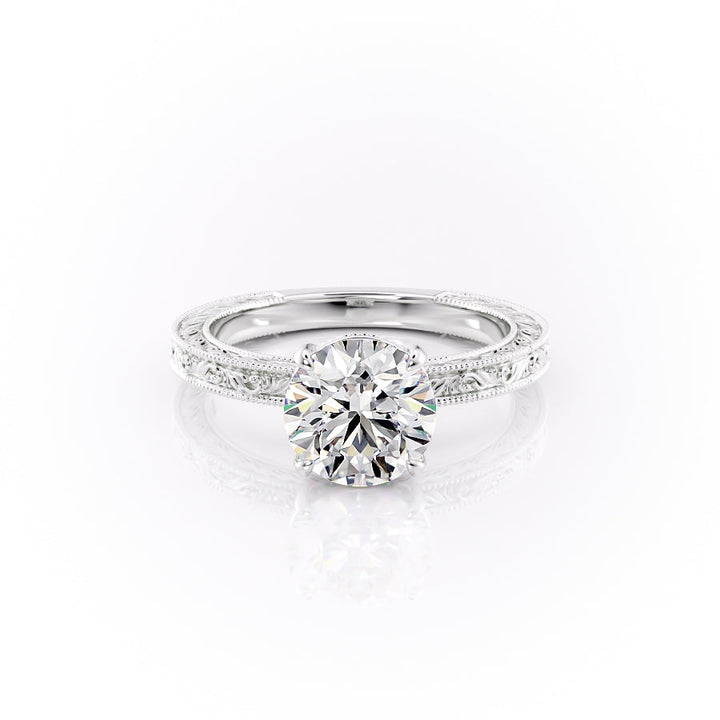 The Skye Set With A Round Lab Diamond-L'Amour Brilliance #material_white