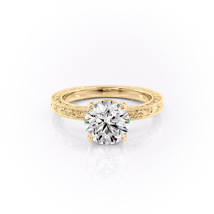 The Skye Set With A Round Lab Diamond-L'Amour Brilliance #material_gold