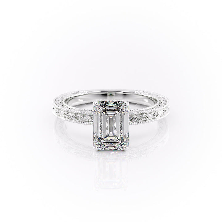 The Skye Set With An Emerald Lab Diamond-L'Amour Brilliance #material_white