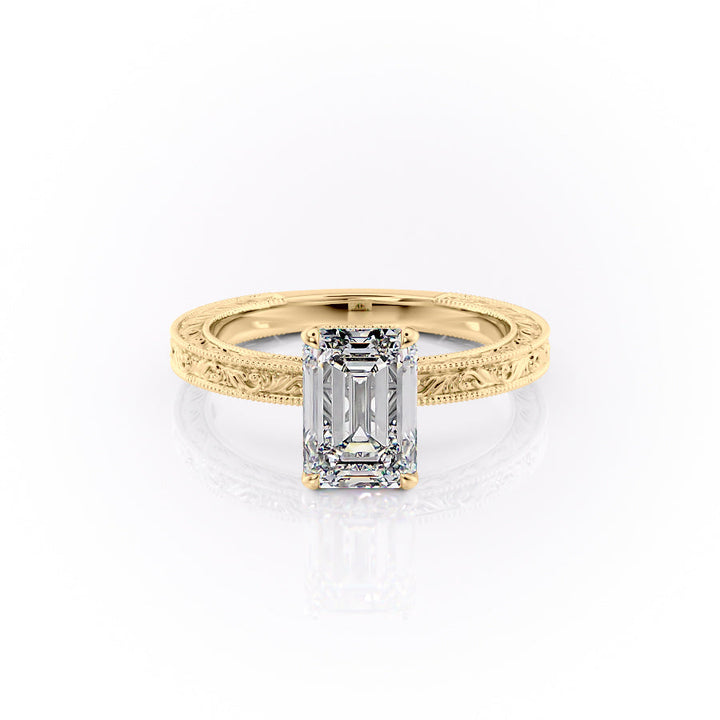 The Skye Set With An Emerald Lab Diamond-L'Amour Brilliance #material_gold