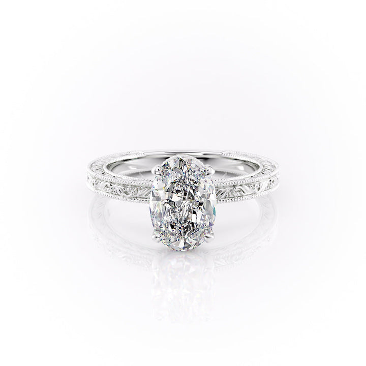 The Skye Set With An Oval Lab Diamond-L'Amour Brilliance #material_white