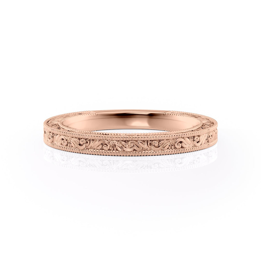 The Skye Wedding band #material_rose