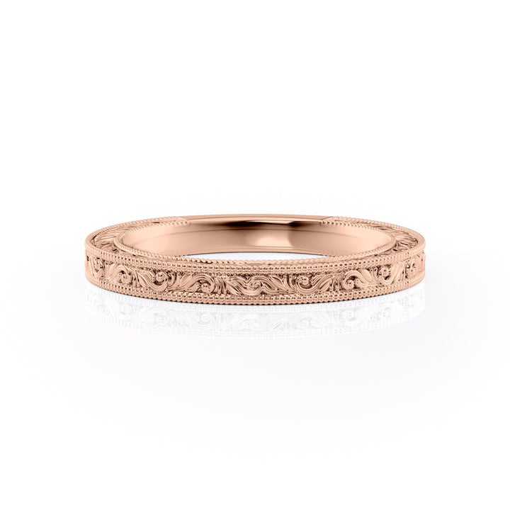 The Skye Wedding band #material_rose