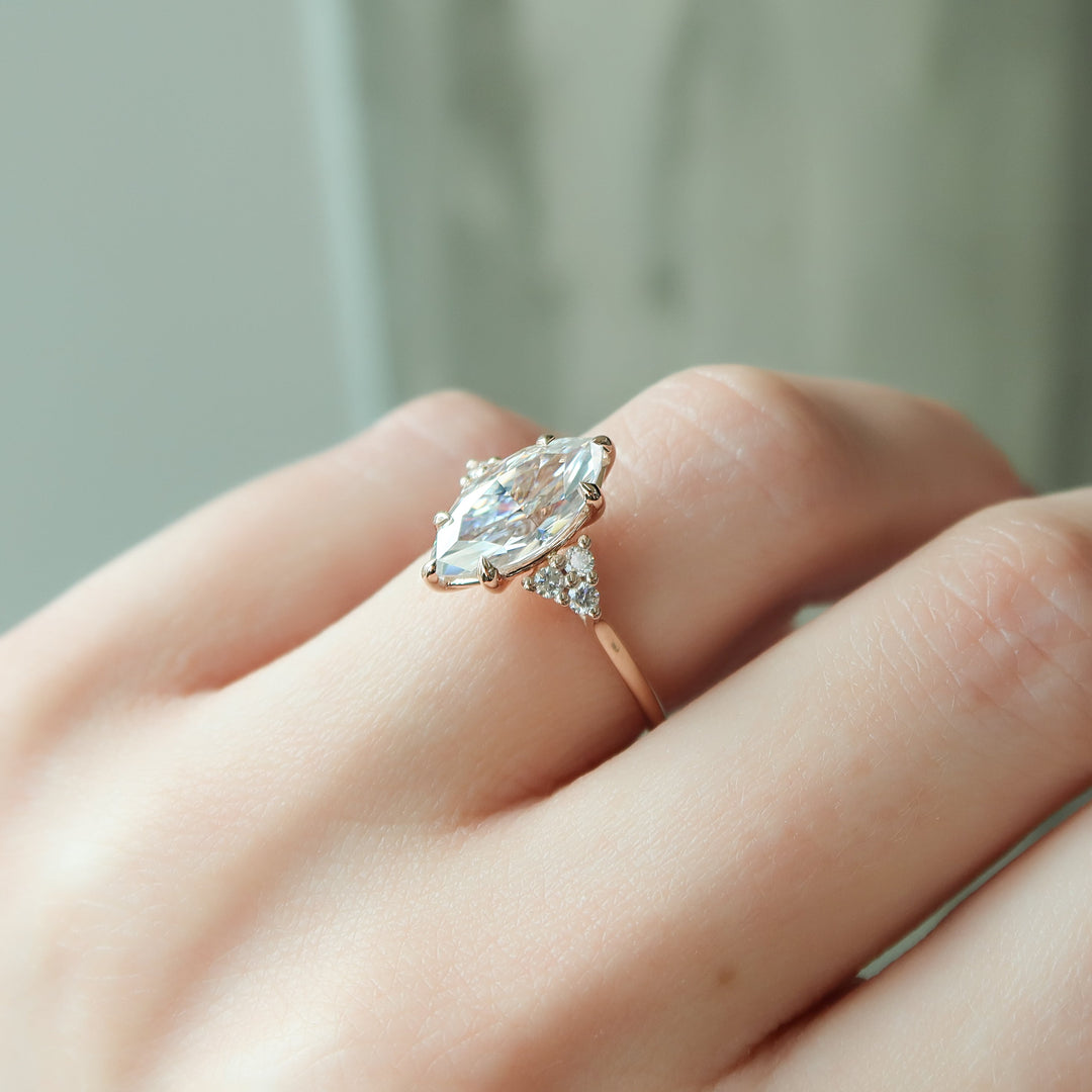 The Summer Set With Marquise Side Stone Lab Diamond 2.5 Carat 14K Rose#material_14k-rose