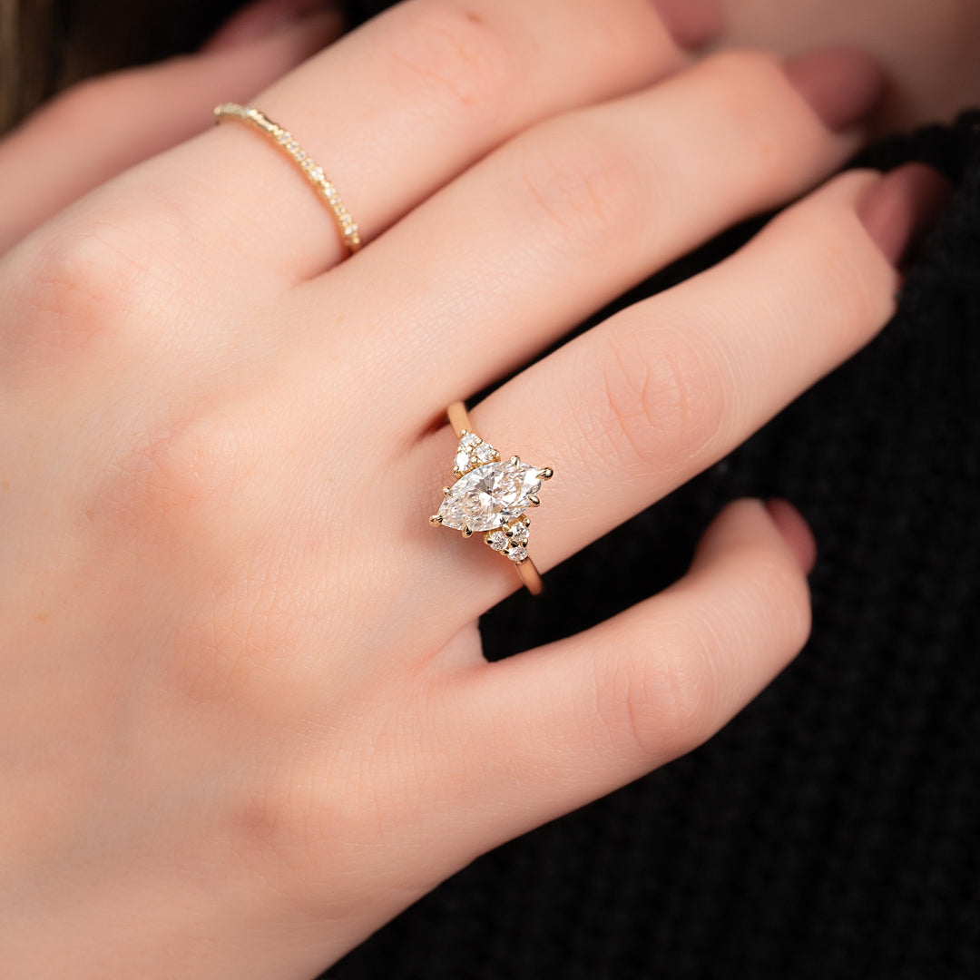 The Summer Marquise Lab Diamond Moissanite Engagement Ring