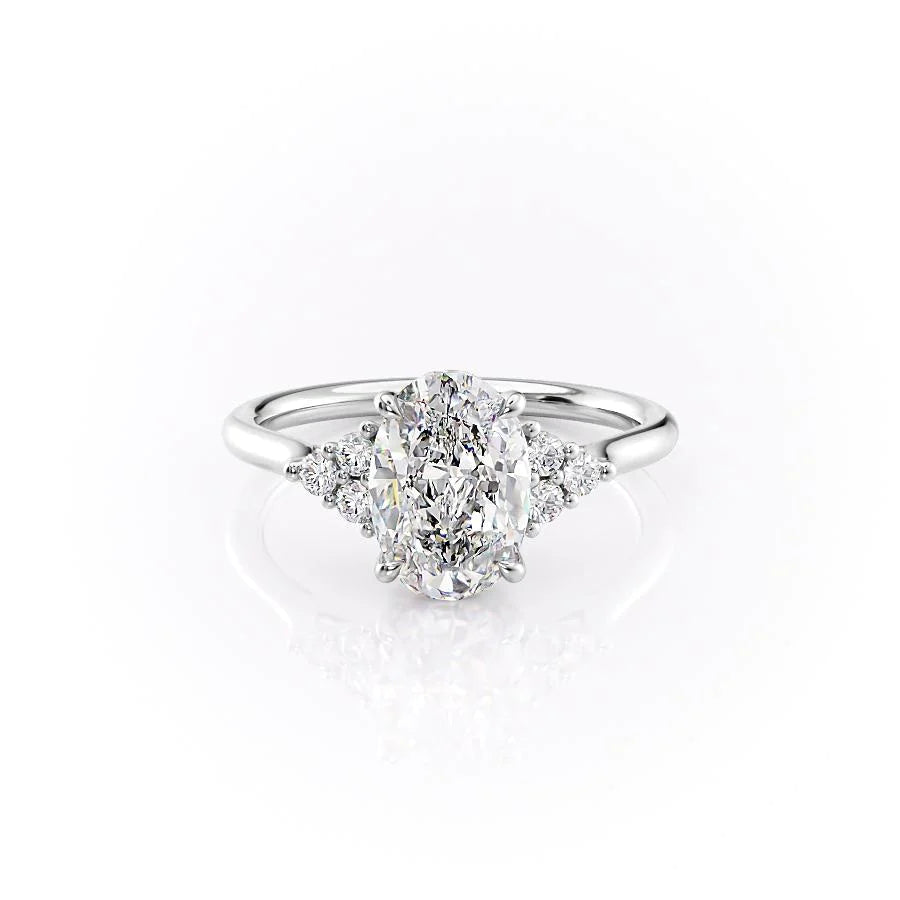 The Summer Set With Oval Side Stone Moissanite#material_14k-white