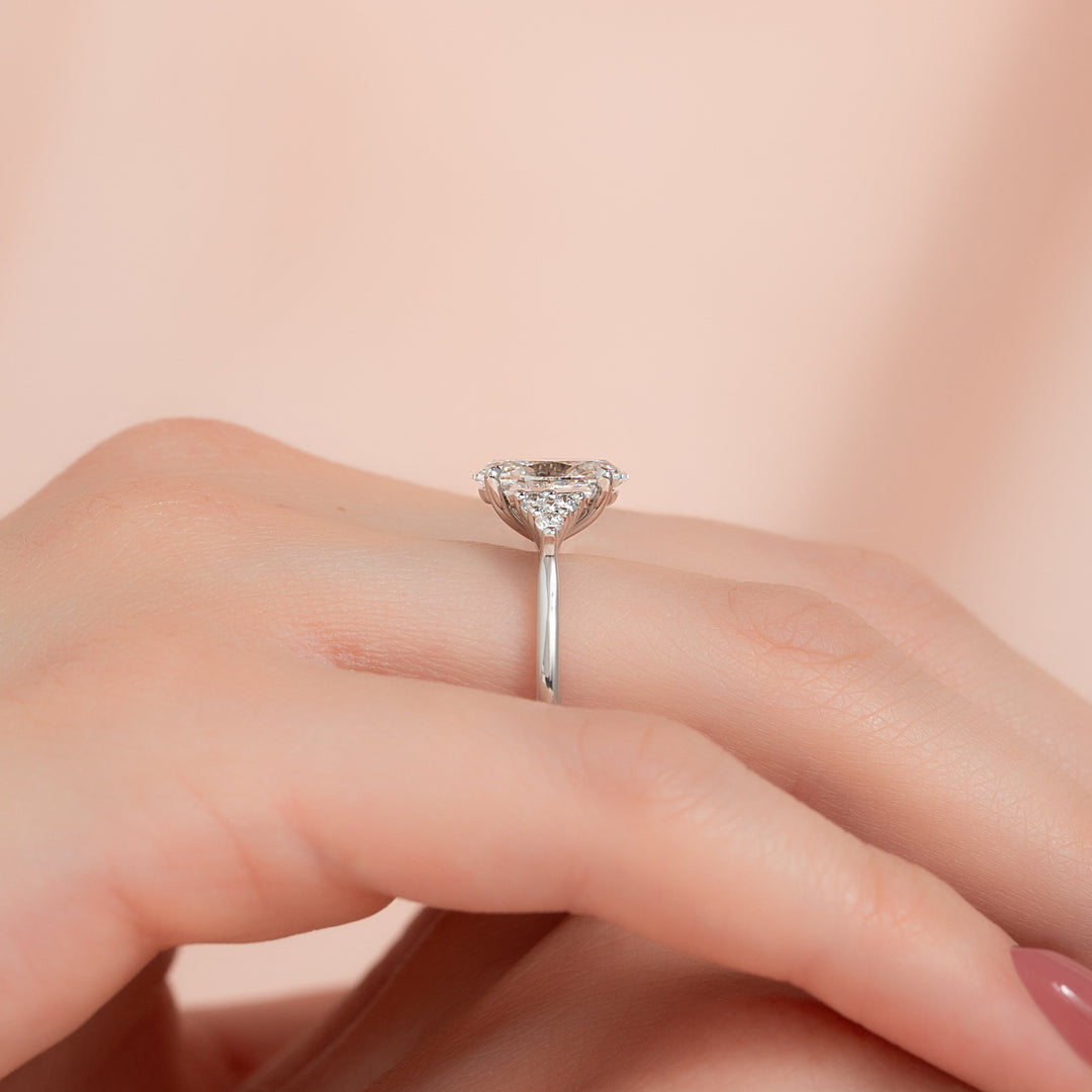 The Summer Oval Lab Diamond Moissanite Engagement Ring