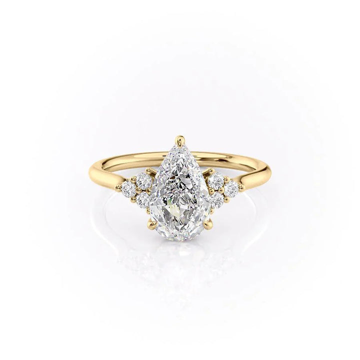 The Summer Set With Pear Side Stone Lab Diamond 1 Carat 14K Gold#material_14k-gold