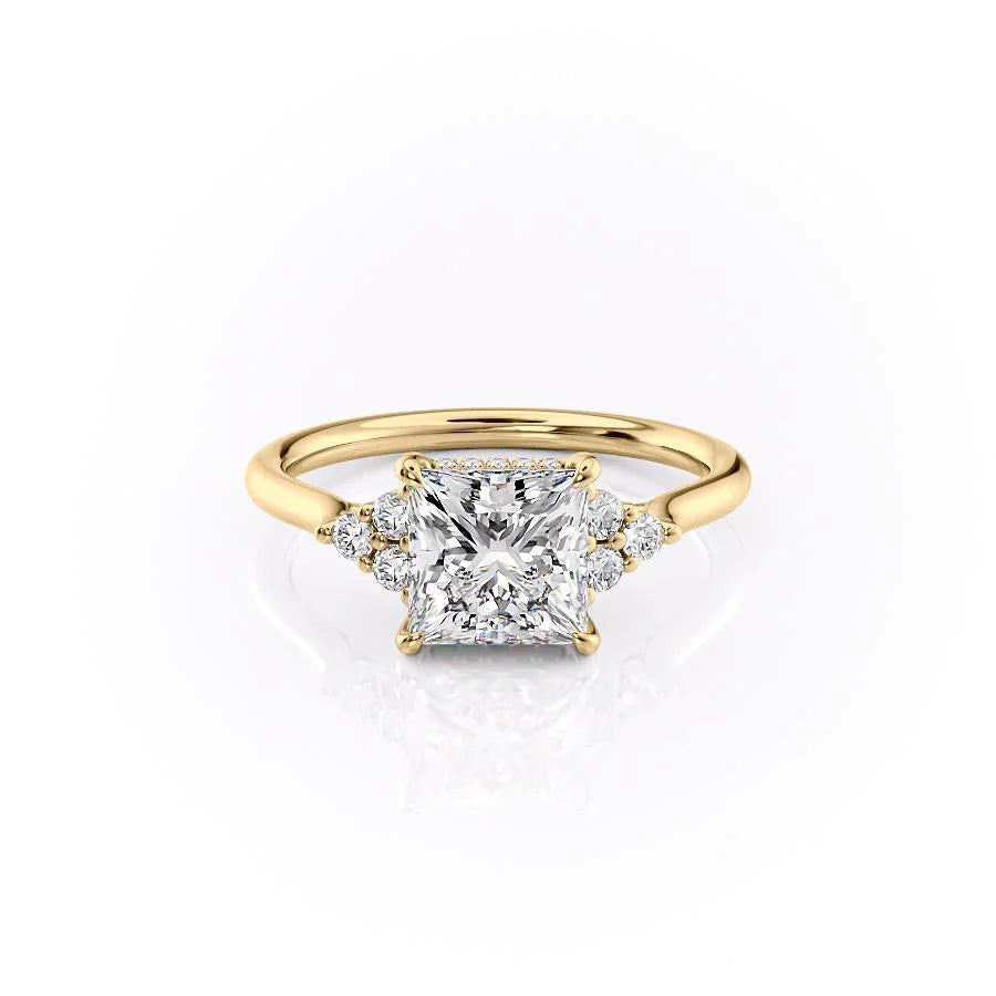 The Summer Set With Princess Side Stone Lab Diamond 1 Carat 14K Gold#material_14k-gold