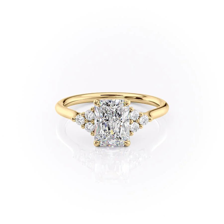 The Summer Set With Radiant Side Stone Lab Diamond 1 Carat 14K Gold#material_14k-gold