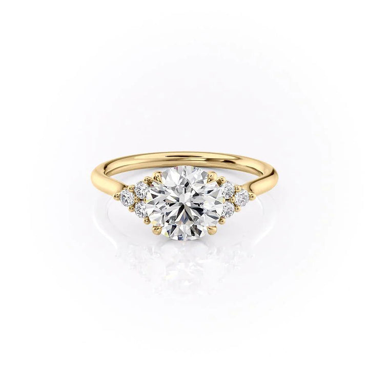 The Summer Set With Round Side Stone Lab Diamond 1 Carat 14K Gold#material_14k-gold