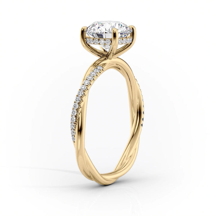 The Sunny Set With Cushion Pave Lab Diamond 1.5 Carat 14K Gold#material_14k-gold