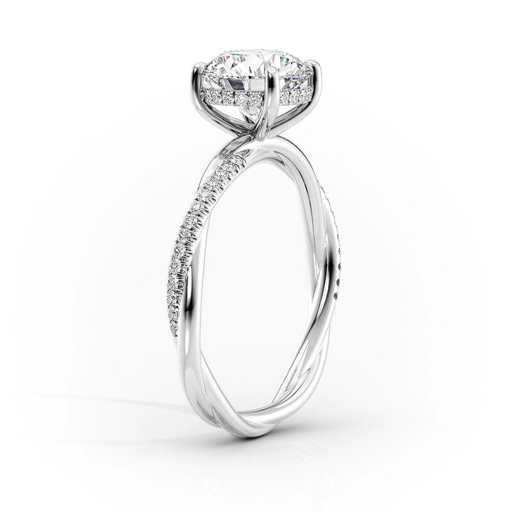 The Sunny Set With Oval Pave Lab Diamond 1.5 Carat 18K White#material_18k-white