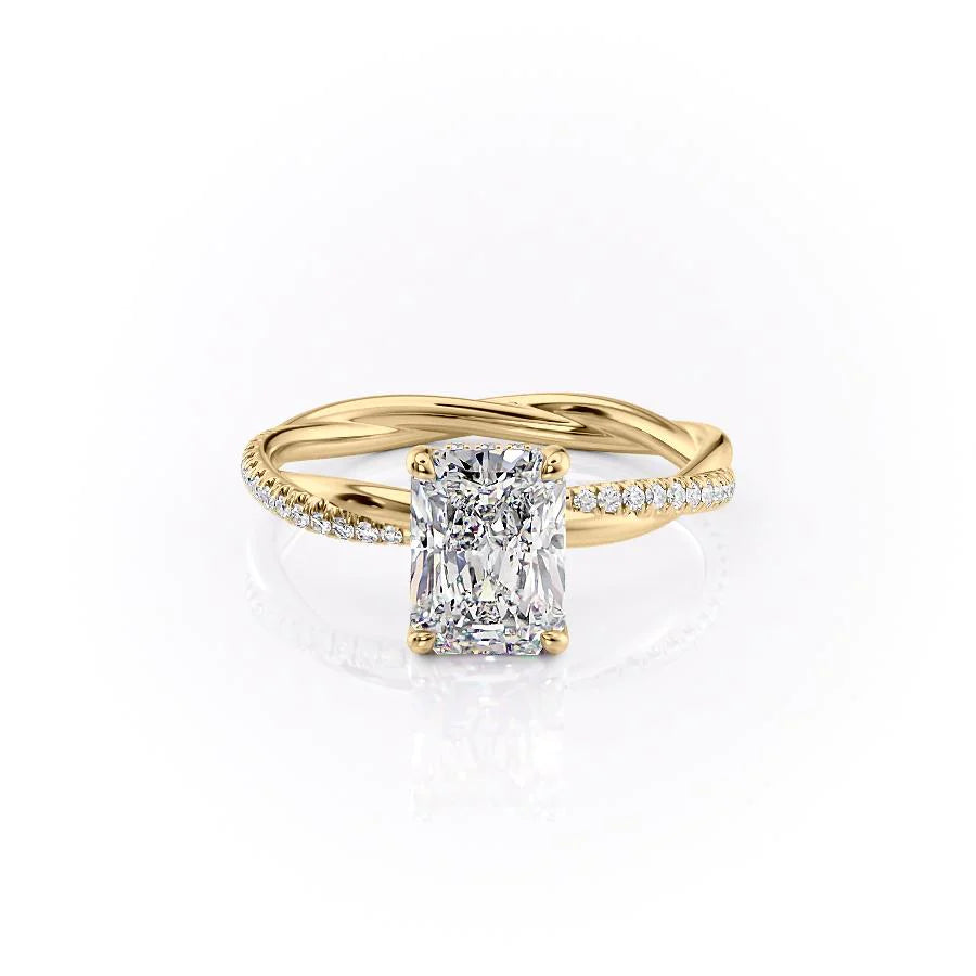 The Sunny Set With Radiant Pave Moissanite#material_14k-gold