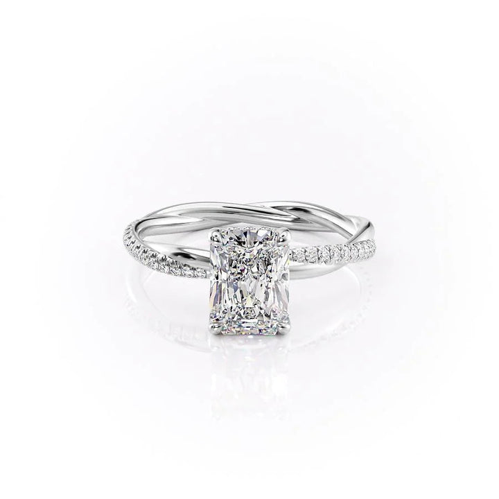 The Sunny Set With Radiant Pave Moissanite#material_18k-white