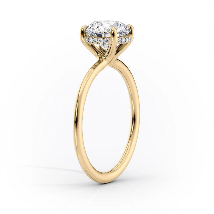 The Sydney Set With Cushion Solitaire Lab Diamond 1.5 Carat 14K Gold#material_14k-gold