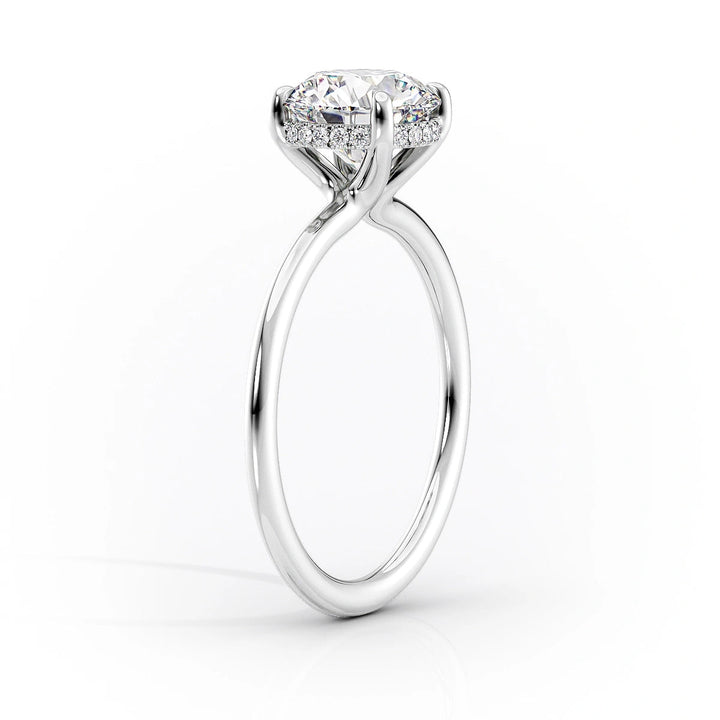 The Sydney Set With Cushion Solitaire Lab Diamond 1.5 Carat 14K White#material_14k-white