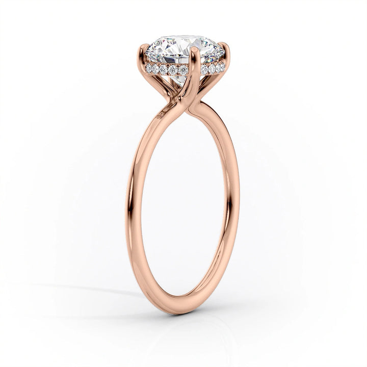 The Sydney Set With Cushion Solitaire Lab Diamond 1.5 Carat 18K Rose#material_18k-rose