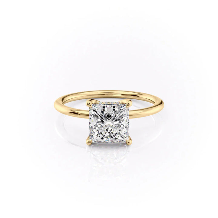 The Sydney Set With Princess Solitaire Lab Diamond 1 Carat 14K Gold#material_14k-gold