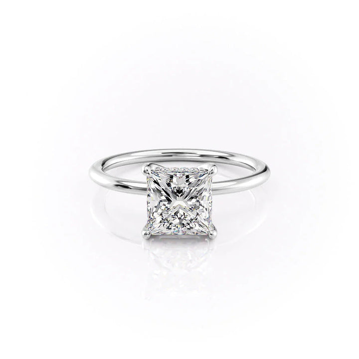 The Sydney Set With Princess Solitaire Moissanite#material_14k-white