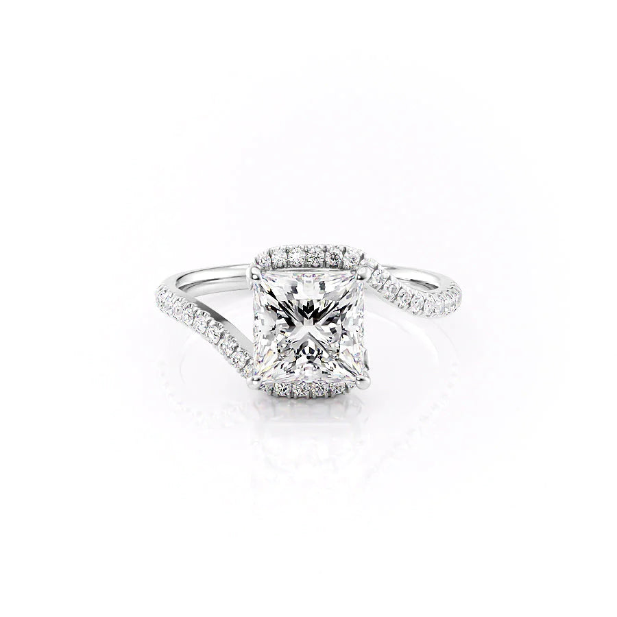 The Sylvia Set With Princess Pave Moissanite#material_14k-white