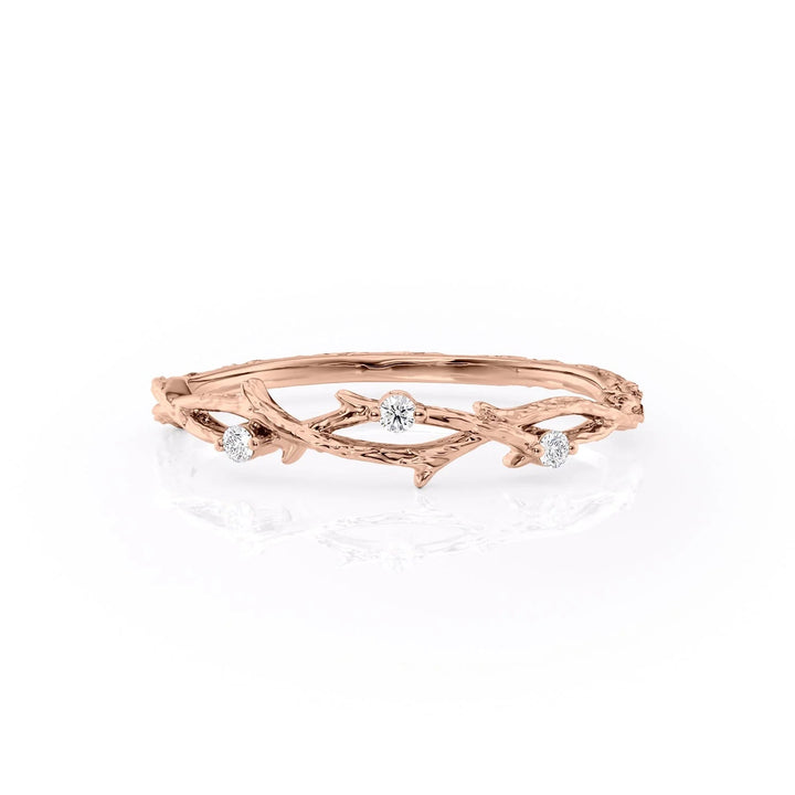 The Textured Coco Wedding Bands Textured 14K Rose#material_14k-rose