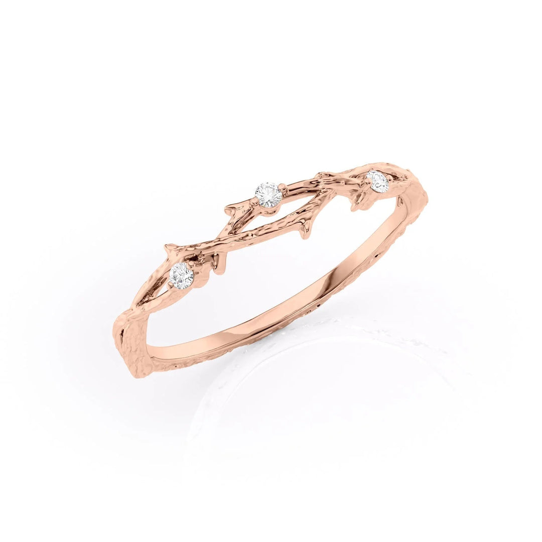 The Textured Coco Wedding Bands Textured 14K Rose#material_14k-rose