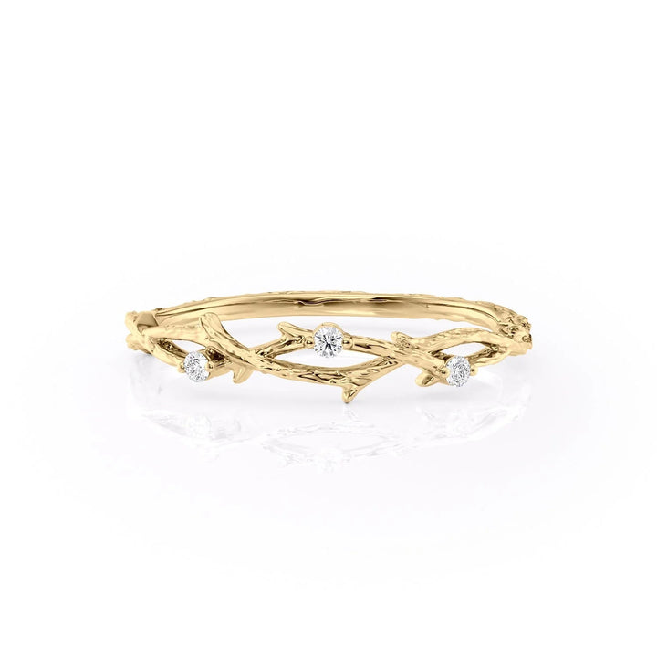 The Textured Coco Wedding Bands Textured#material_18k-gold