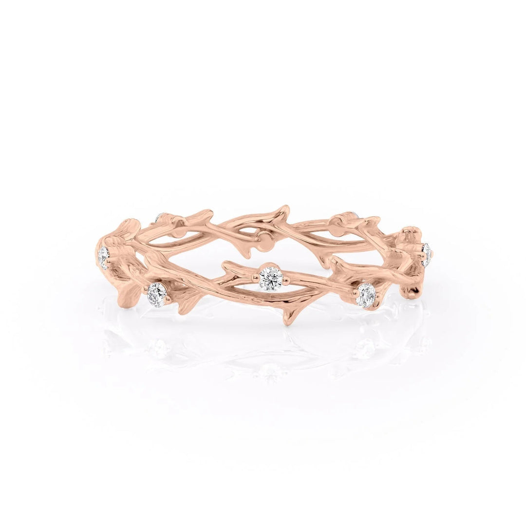 The Textured Eternity Coco Wedding Bands Textured 14K Rose#material_14k-rose