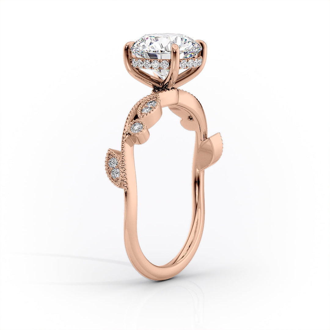 The Tiana Set With Marquise Vintage Moissanite#material_14k-rose