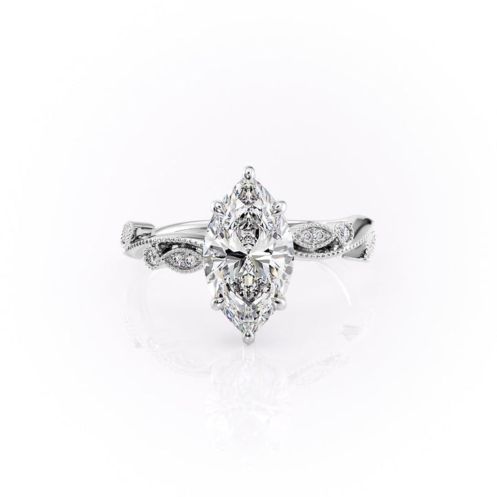 The Tiana Set With Marquise Vintage Moissanite#material_14k-white