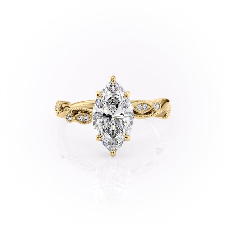 The Tiana Set With Marquise Vintage Moissanite#material_18k-gold