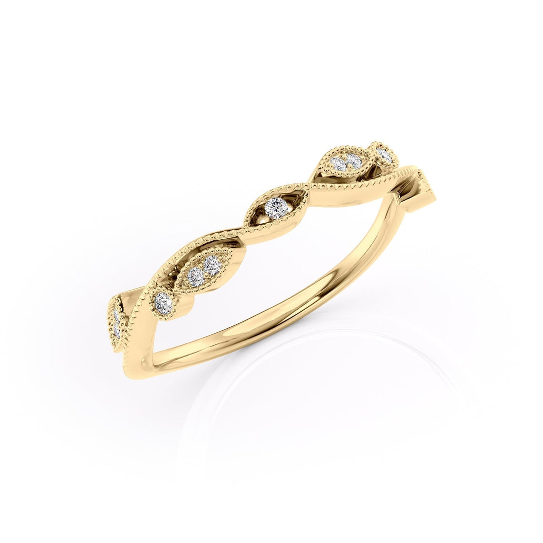 The Tiana Wedding Bands Diamonds Half Way 14K Gold#material_14k-gold